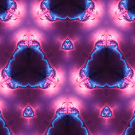 Abstract purple watercolor art. Fractal cosmic artwork. Digital graphic painting fantasy background....