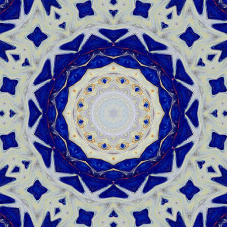 Surreal psychedelic watercolor and oil mixed art background in pastel colors. Unique fractal pattern. Graphic design. Creative template for print products decoration.の写真素材