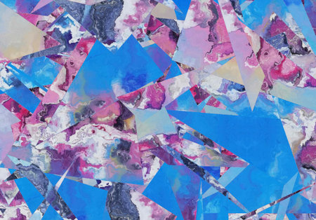 Surreal psychedelic watercolor and oil mixed art background in pastel colors. Unique fractal...