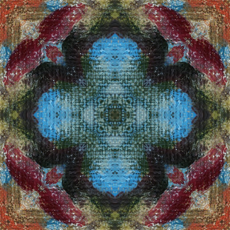Surreal psychedelic watercolor and oil mixed art background in pastel colors. Unique fractal...