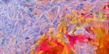 Canvas wall art print for sale. Stock. Oil painting. Impressionism and expressionism mixed drawing style. Contemporary fine artwork for decor posters, banners or products. Modern original background.の写真素材