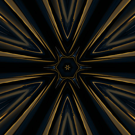 Abstract gold background. Fractal luxury art. Graphic painting golden artwork in oil imitation....