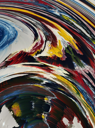 Art work in impressionism naive style oil painting on canvas. Abstract pattern with expressionism...