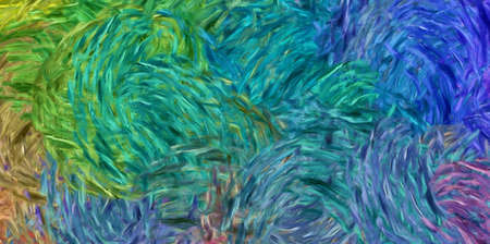 Abstract impressionism painting in Vincent Van Gogh style imitation. Art design background pattern for artistic creative printing production. Wall poster or canvas print template for interior decor.の写真素材