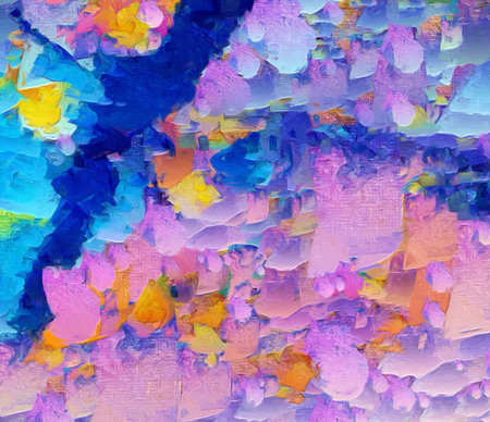 Oil pastel drawing. Abstract color background. Fine art print. Impressionism style abstraction....