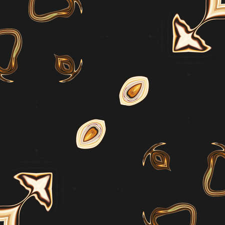 Gold design pattern backdrop. Liquid golden effect imitation. Surreal drawing print for wall art decor as poster or canvas.の写真素材