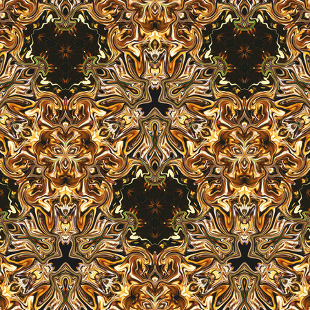 Gold design pattern backdrop. Liquid golden effect imitation. Surreal drawing print for wall art...