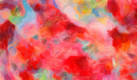 Creative art pattern in warm fun colors, design background painting in oil imitation. Colorful...