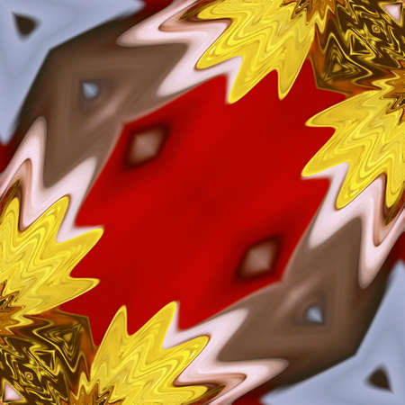 Liquid gold imitation design pattern. Real golden color abstract fractal art. Creative background in asian or arabic style. Rich luxury wallpaper. Wall decor print template.の写真素材