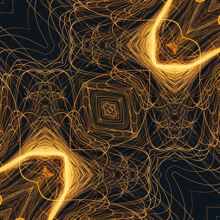 Liquid golden drawing. Abstract gold background. Fine art print. Impressionism style abstraction. Modern surrealism painting. Good as wall decor poster. Stock. Surreal design. Rich texture template.の写真素材