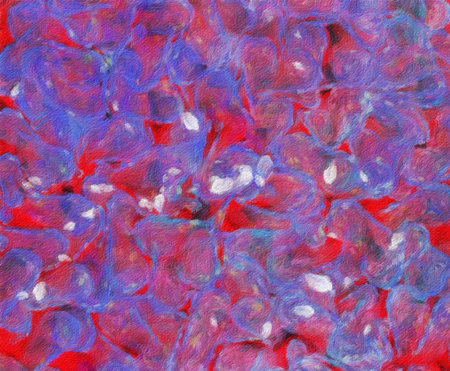 Trendy texture background with colorful paper stripes can use like modern design. Oil painting...