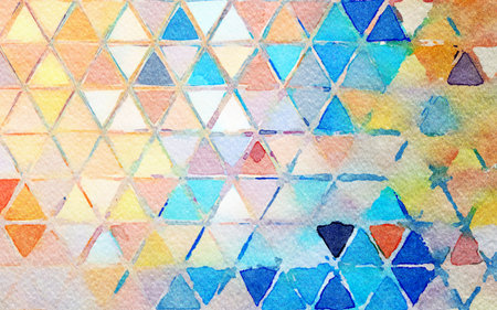 Abstract design pattern in happy bright colors, warm volume brush strokes on canvas, template...
