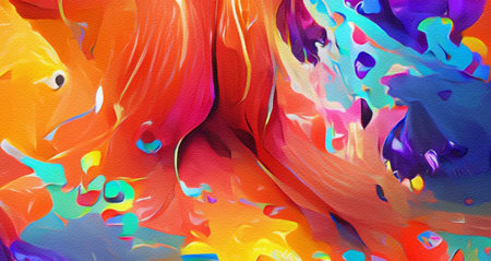 Abstract art interior decor design wall print. Canvas abstract psychedelic crazy modern painting....