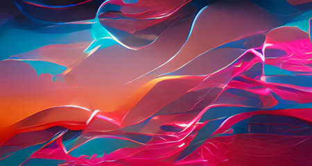 Abstract art painting. Graphic design colorful artwork, bright colors wallpaper, psychedelic contemporary background and pattern. Large size fine art print for canvas, pillow case, postcard, paperの写真素材