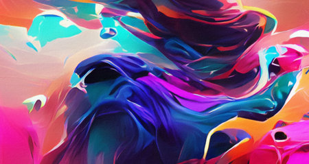Creative modern painting colorful abstraction, fashion design pattern background, creative texture...