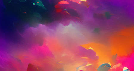 Creative modern painting colorful abstraction, fashion design pattern background, creative texture wallpaper, fantasy style contemporary wall art print, print production design artworkの写真素材