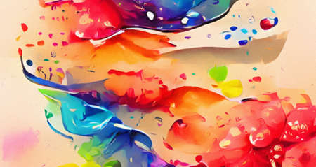 Creative modern painting colorful abstraction, fashion design pattern background, creative texture wallpaper, fantasy style contemporary wall art print, print production design artworkの写真素材