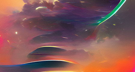 Creative modern painting colorful abstraction, fashion design pattern background, creative texture...