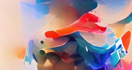 Wall art painting for print or creative design, decorationの写真素材