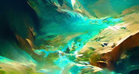 Wall art painting for print or creative design, decorationの写真素材