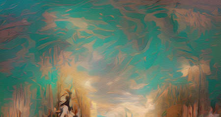 Wall art painting for print or creative design, decorationの写真素材