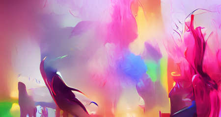 Wall art painting for print or creative design, decorationの写真素材