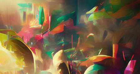 Wall art painting for print or creative design, decorationの写真素材