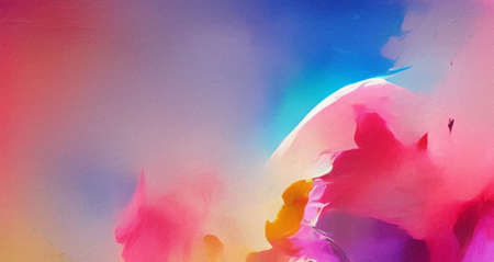 Abstract vibrant and colorful concept art, stock artistic background wallpaper, creative texture, wall decor interior art print impressionism mixed styleの写真素材