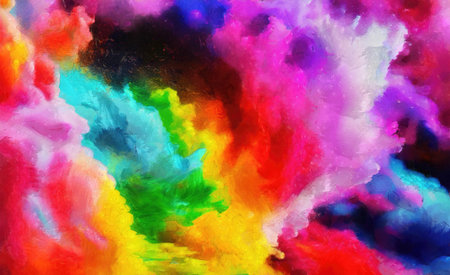 Abstract colorful watercolor background. acrylic painting. digital art.の写真素材