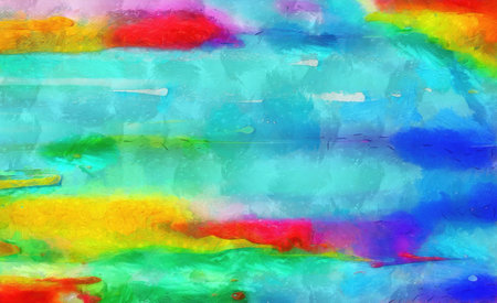 abstract multicolored watercolor background, hand-drawn illustrationの写真素材
