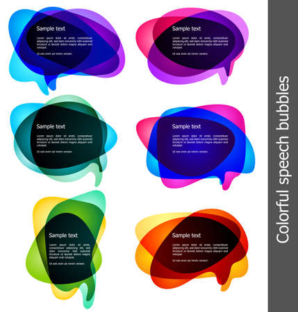 colorful  bubbles for speechのイラスト素材