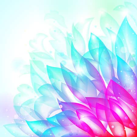 floral bright transparent tender background. illustrationのイラスト素材