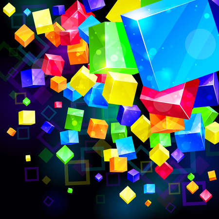 3d bright abstract background -  illustrationのイラスト素材