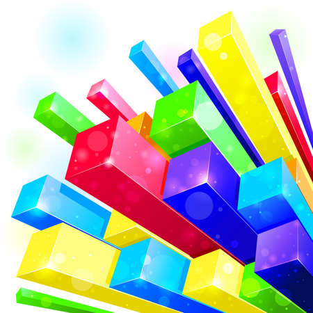 3d bright abstract background   illustrationのイラスト素材