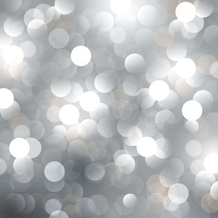 christmas blurred silver background with lights. のイラスト素材