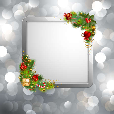 christmas background with baubles and place for textのイラスト素材