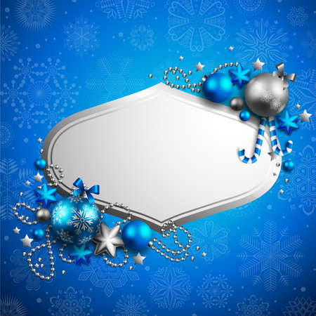 beautiful blue christmas background with place for textのイラスト素材