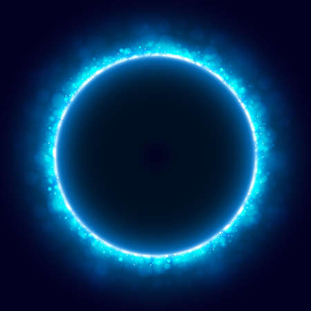 Space background with blue lightのイラスト素材