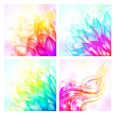 set of bright tender  backgroundsのイラスト素材