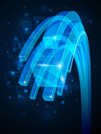 3d bright abstract background - vector illustrationのイラスト素材