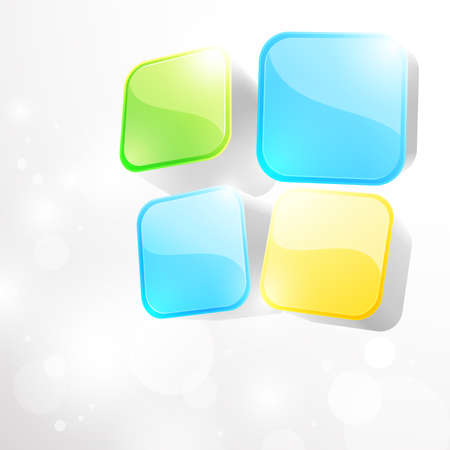 3d bright abstract background with cubes - vector illustrationのイラスト素材