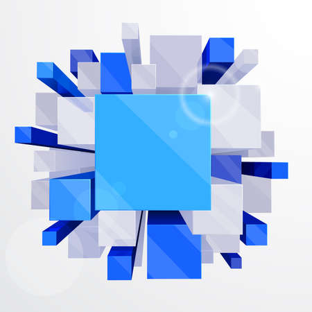 3d abstract background - vector illustration with place for textのイラスト素材