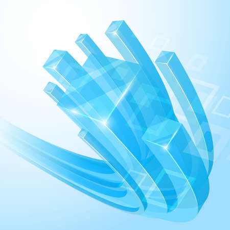 3d bright abstract background - vector illustrationのイラスト素材
