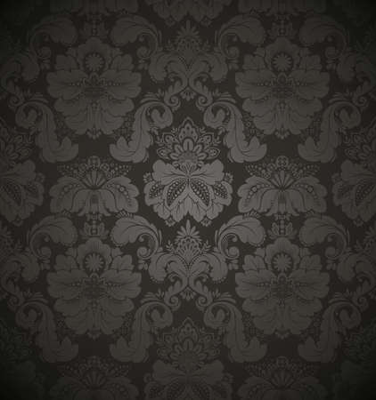 Damask seamless floral pattern. Vintage vector illustration.のイラスト素材
