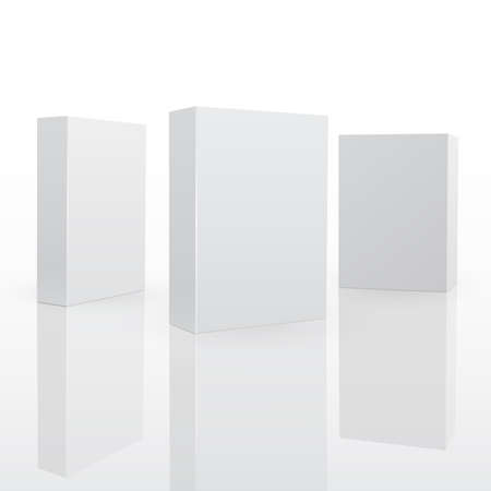 Blank pack fo software or other product. 3d vector illuctrationのイラスト素材