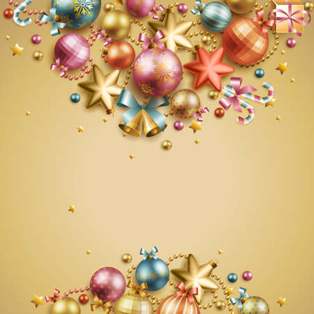 Christmas vintage background. Vector illustration.のイラスト素材