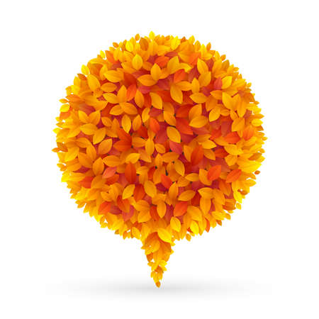 Autumn Bubble for speech   illustration のイラスト素材