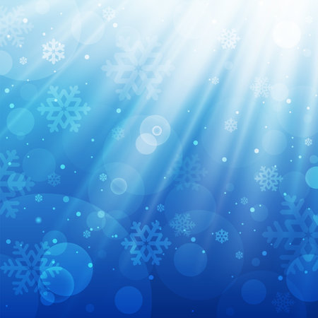 Winter sunny day background.  illustration.のイラスト素材