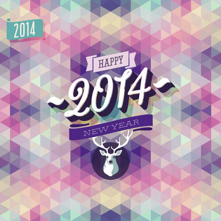 New Year" Poster. Vector illustration.のイラスト素材