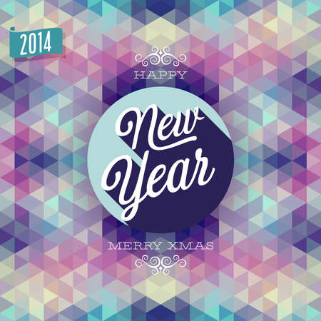 "New Year" Poster. Vector illustration.のイラスト素材